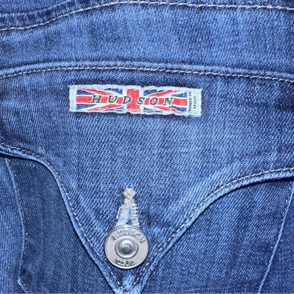 Hudson Signature Bootcut Jeans Womens 28 Blue Excellent Medium Wash Flap Pocket - Picture 6 of 10